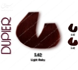 تصویر رنگ مو دوپیر (DUPIER) شماره 5.62 یاقوتی روشن 