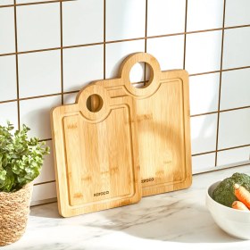 تصویر تخته برش کاراجا مدل ALIS مجموعه 2 عددی Karaca Alis Bamboo 2-Piece Pro Cutting Board