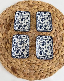 تصویر مزه خوری مستطیل گل آبی دنی هوم 