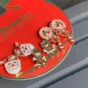 تصویر وشواره میخی پک سه تایی فانتزی بابا نوئل کریسمسی ظریف مجلسی دخترانه | بهترین انتخاب برای کادو تولد و هدیه ولنتاین 