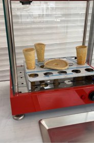 تصویر کیوسک پیتزا قیفی و پیتزا چتری cone pizza machine