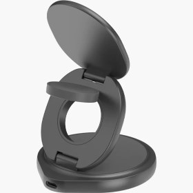 تصویر شارژر وایرلس Bazic - 15W مدل GoMag Gyre 3 in 1 Foldable 