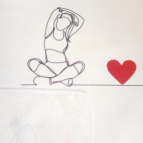 تصویر حوله ورزشی طرح بدنسازی مینیمال 