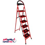 تصویر نردبان 6 پله ماندگار مدل آسمان Asman model 6-step ladder