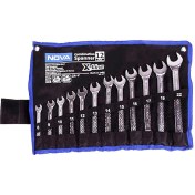 تصویر آچار یکسر تخت و یکسر رینگی نووا مدل 9431 مجموعه ۱۲ عددی 