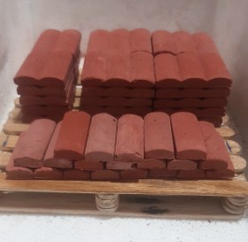 تصویر آجر سقف شیرونی مینیاتوری مدل 123 رنگ قرمز 