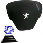 تصویر درپوش وسط غربیلک فرمان با ایربگ مشکی (ایمن جین هنگ) پژو 207 ایساکو 0610707599 