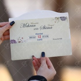 تصویر کارت عروسی ارزان پاکت دار کد 519 