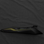 تصویر فلاپ گیتاری کوچک اس وای ام لاکی ۱۸۵ مشکی شال طلا ABS سمت چپ 