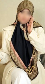 تصویر روسری ابریشم توییل زنانه قواره ۱۴۰ دور دست دوز کد 7513 