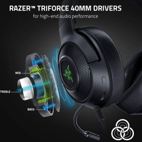 تصویر هدست مخصوص بازی ریزر مدل Kraken X V3 ا Razer Kraken V3 X Gaming Headset Razer Kraken V3 X Gaming Headset