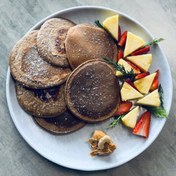 تصویر بشقاب سایز ۳۰ سانت طرح سنگی ملامین 