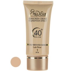 تصویر کرم ضد آفتاب رنگی مدیسان SPF40 مناسب پوست چرب حجم ۳۰ میلی لیتر 
