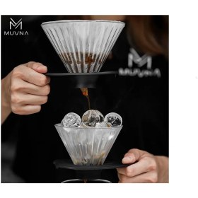 تصویر دریپر v60 پلاستیکی Love MUVNA V60 Filter Drip Maker Plastic Love Design