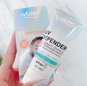 تصویر کرم ضد آفتاب رنگی ( کرم پودری ) آرت اسکین مدل UV defender spf60 