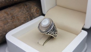 تصویر انگشتر مردانه باباقوری طبیعی کد 412 