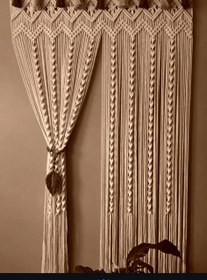 تصویر پرده مکرومه رنگی رنگی macrame
