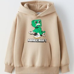 تصویر هودی پسرانه برند زارا طرح ماین کرفت Zara boys mine craft hoodie