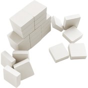 تصویر آجر فشاری ۲*۲ مینیاتوری سفید سایز 20*20*7 میلی متر