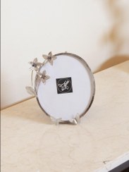 تصویر قاب عکس نقره ای پنج پر 