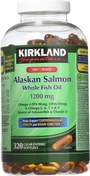 تصویر امگا ۳ کرکلند ۱۲۰۰ mg (۳۲۰ عددی) Kirkland Signature 100% Wild Alaskan Salmon Oil 90 EPA 110 DHA 1200mg - 320 Softgels