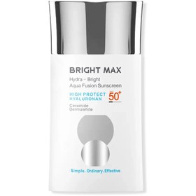 تصویر فلویید ضد آفتاب +SPF50 بی رنگ برایت مکس BRIGHT MAX حاوی هیالورونیک اسید 