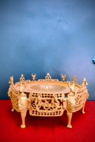 تصویر منقل برنجی شیر نشان 