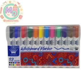 تصویر ماژیک وایت برد 12 رنگ رومکس 