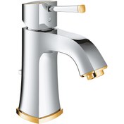 تصویر شیر روشویی گلد-کروم GROHE مدل Grandera کد 23303IG0 GROHE GRANDERA SINGLE- LEVER BASIN MIXER M-SIZE