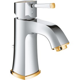 تصویر شیر روشویی گلد-کروم گروهه GROHE مدل Grandera کد 23303IG0 GROHE GRANDERA SINGLE- LEVER BASIN MIXER M-SIZE