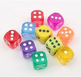 تصویر تاس رنگی 