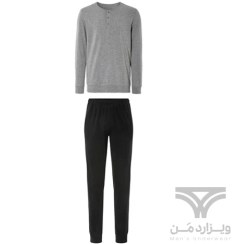 تصویر ست مردانه بلوز و شلوار راحتی لیورجی Livergy آلمان طوسی مشکی 