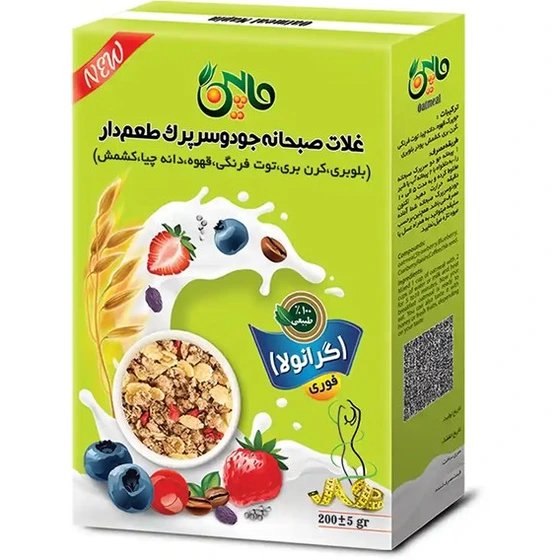خرید و قیمت غلات صبحانه ماپین طعم دار ۲۰۰ گرم | ترب