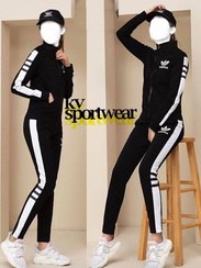 تصویر ست سویشرت شلوار ورزشی زنانه adidas کد 002 ا adidas womens sports pants sweatshirt set code 002 adidas womens sports pants sweatshirt set code 002