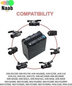تصویر باتری دوربین سونی مدل NP-F980 A+ 7800mAh(قطر دوبل)(مجموعه ۲ عددی)(قابلیت استفاده با رینگ لایت،مانیتور دوربین و.. ) 