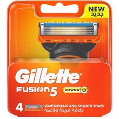 تصویر تیغ یدک ژیلت فیوژن فایو پاور 4 عددی Gillette Fusion5 Power