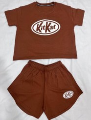 تصویر کراپ شرتک KIT KAT کراپ شرتک کیت کت