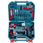 تصویر کیت دریل شارژی چکشی 12 ولت تک باتری 35 پارچه رونیکس مدل RS-8611 CORDLESS DRILL SET RS-8611