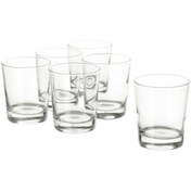 تصویر ست 6 عددی نیم لیوان 230 سی سی ایکیا مدل IKEA GODIS ا IKEA GODIS Glass clear glass 23 cl IKEA GODIS Glass clear glass 23 cl