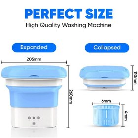 تصویر لباسشویی تاشو مسافرتی و قابل حمل (مینی واش تاشو _ مینی واش مسافرتی) مدل XYJ-001 Portable Folding Washing Machine