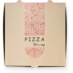 تصویر جعبه پیتزا خانواده کفی 35 دو رنگ چاپ 