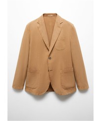 تصویر ژاکت مردانه قهوه ای منگو | 67077696 MANGO Man 