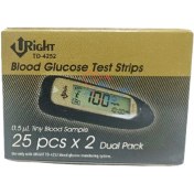 تصویر نوار تست قند خون یورایت طلایی 50 عددی نوار-تست-قند-خون-یورایت-طلایی-50-عددی