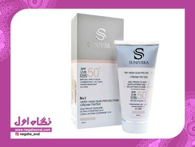 تصویر کرم ضدآفتاب پوست خشک و حساس SPF50 بژ روشن سانیورا 