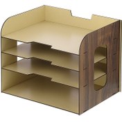 تصویر کازیه مدل رومیزی چوبی - قهوه ای 