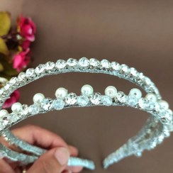 تصویر تل دوبل زنانه جذاب با نگین اتریشی ومتریال اصل 