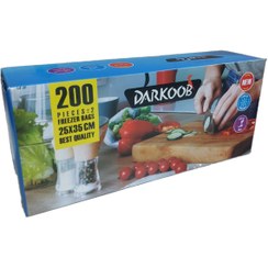 تصویر کیسه فریزر بزرگ دارکوب 200 عددی Darkoob large freezer bag 200 pieces