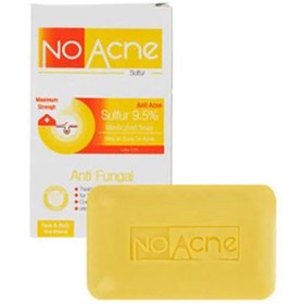 تصویر صابون حاوی گوگرد 9.5 درصد مناسب پوست جوش دار وزن 100 گرم نو آکنه No Acne Sulfur Soap 100 g