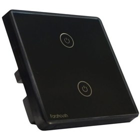 تصویر کلید هوشمند لمسی مشکی برند Farahoush ا Farahoush Touch Black Light Switch Farahoush Touch Black Light Switch