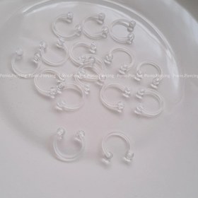 تصویر پیرسینگ نعلی سیلیکنی silicone piercing